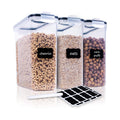 4L Cereal Containers Organization Set Large Airtight Food Storage Containers for Kitchen Pantry