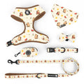 Dog Leash Custom Harness Set for Dogs Animal Print Adjustable Step in Dog Harness Leash Set No Pull Dog Harness