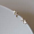 Earrings Star Jewellery Clear Four-Pointed Star Earrings Light Shinning Earrings
