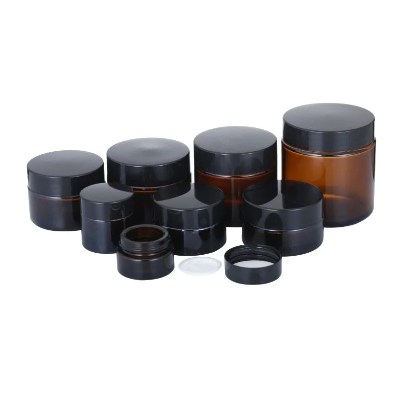 Luxury Candle Jars Glass with Lids 5g 10g 20g 30g 50g 100g 120g 200g Cosmetic Packaging Emty Amber Glass Jar