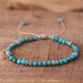 18 Colors Vintage Antique Silver Natural Stone Imperial Jasper Beads Bracelet Women Boho Adjustable Gemstone Jewelry Wholesale