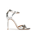 11 CM Stiletto Heel Metallic Leather Silver Party High Heel Women Shoe Sandals