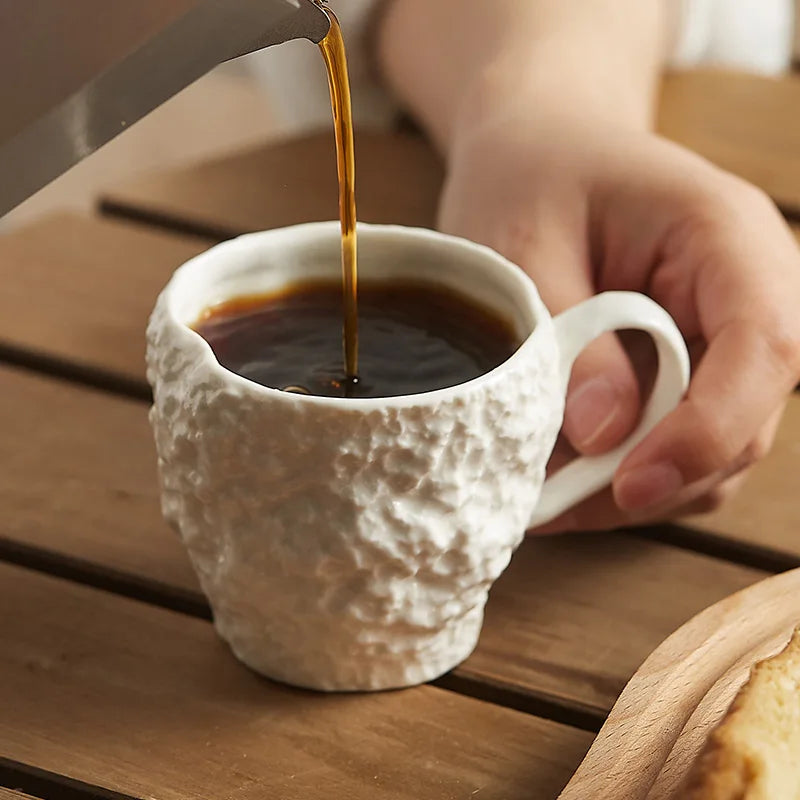 High Value Retro Creative Ceramic Coffee Cup Home Office Stoneware with Irregular Mugs Unique Ceramic Mug