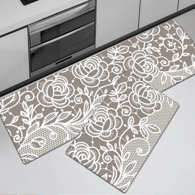 Customized Modern Novelty Printed Anti Fatigue PVC Foam Kitchen Floor Mats Non-slip Waterproof