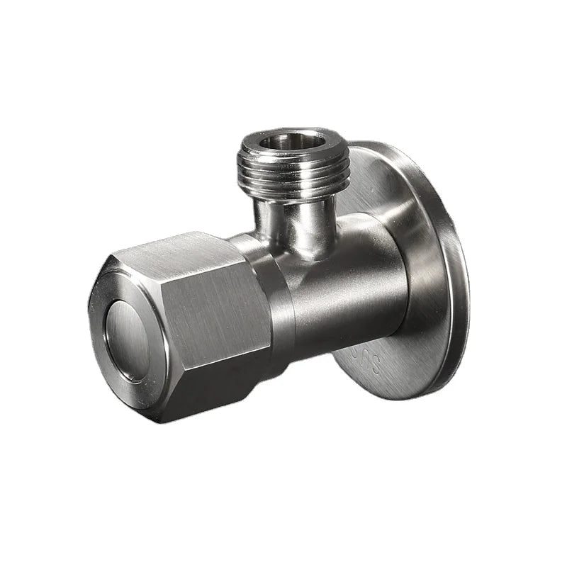 HONGDEC Wall Mount Turn Angle Stop Valve 304 Stainless Steel Faucet Triangle Valve G1/2 Angle Diverter Valve