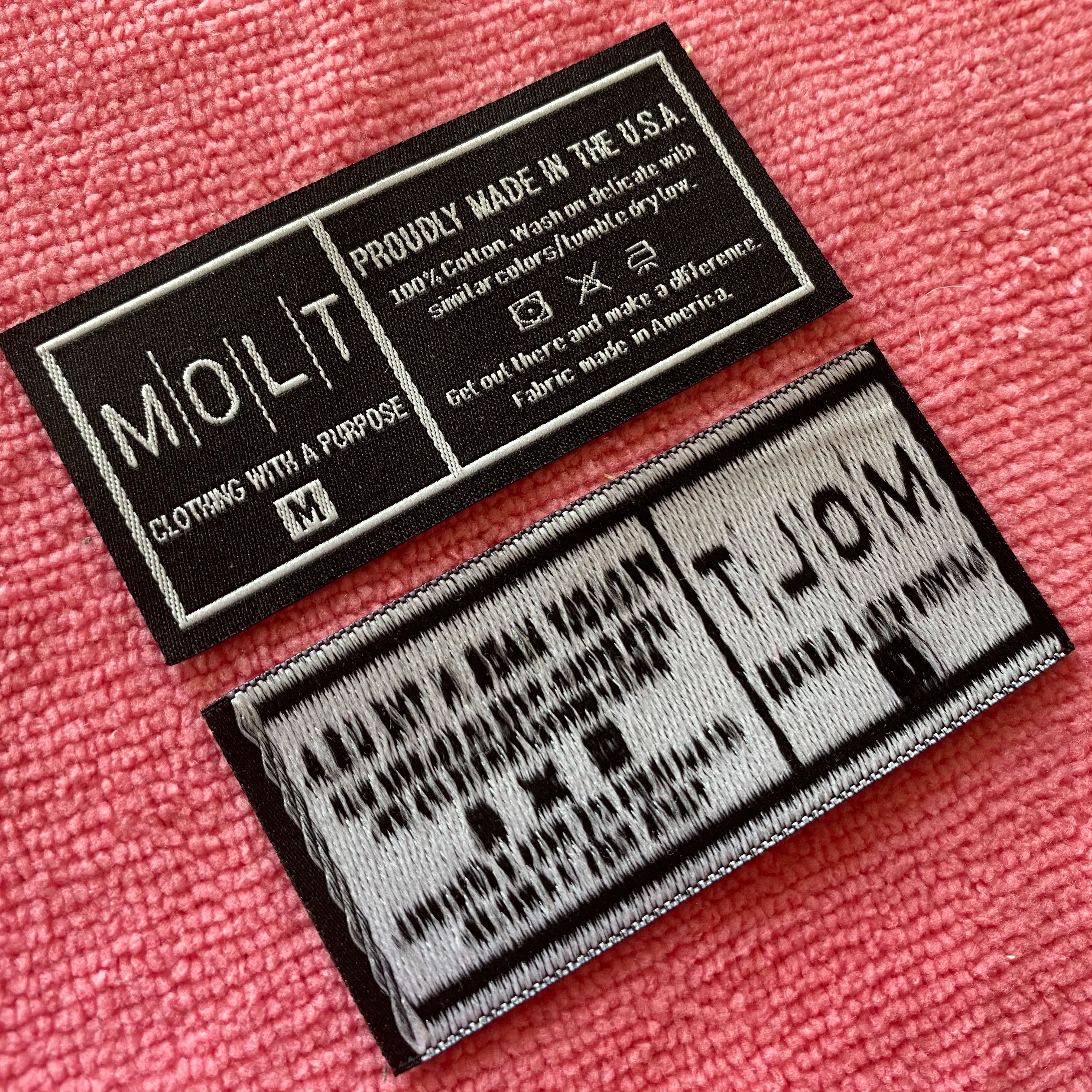 Customized Private Logo High Density Fabric Garment Labelprofessional Custom Neck Labels Woven Labels for Clothing