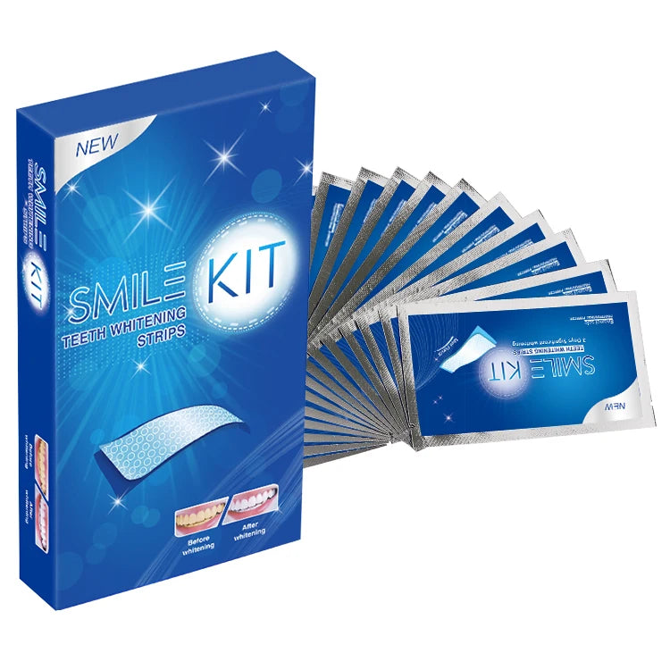 14 Pieces Peroxide Free Professional Dental Care Bright Teeth Whitening Strips Whitening Gel Strips for Sensitive Teeth
