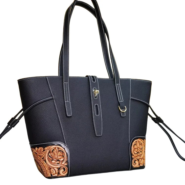 Premium Carved women's backpack Designer Handmade Leather Bag Luxury Women's Shoulder Bag Strap Exquisite and Durable tote bag MegaBDM