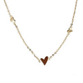 Fashion Jewelry 925 Sterling Silver Small Simple Three Hearts Gold Plated Necklaces for Woman Valentine's Mother's Day Gift