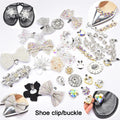 Pearl Bow Flower Lady Shoe Clips High Heel Charms Ornament Crystal Decorative Shoelace Rhinestone Buckle