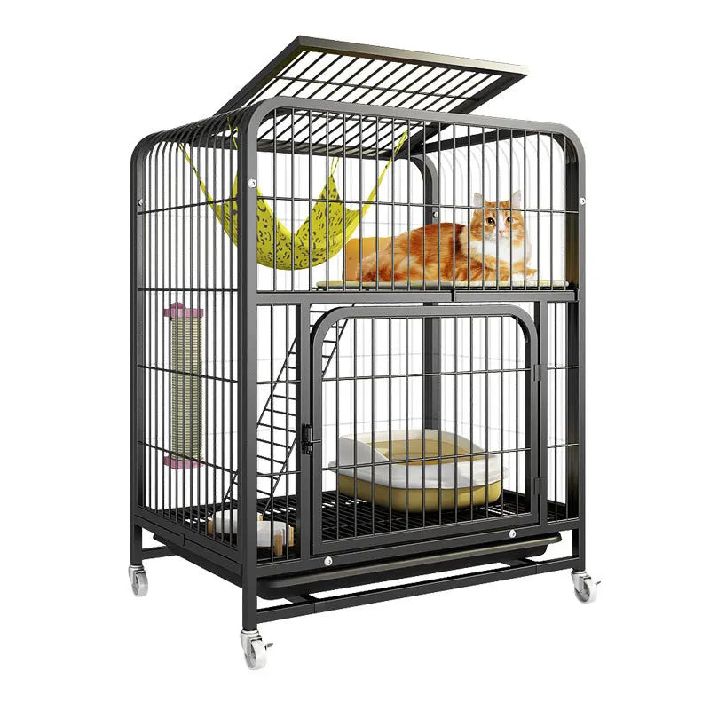 Comfortable Detachable Pet Dog and Cat Cage House Assembled Iron Net Wired Material Square Pattern Indoor and Outdoor Use
