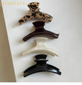 Hot Selling European American New Fashion Large Size Acetate Hair Claw Solid Color Various Styles Hair Claws Clip for Women