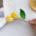 Elegant Durian Metal Hair Claws for Women New Design in Sweet Fruit Fashion Style Hot Summer Sale for Girls