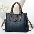 Custom Printed Vintage Pu Leather Beautiful Big Size Guangdong Casual Tote Ladies Shoulder Bag