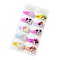 Set of 5 Cartoon Character Acrylic Hairpins Newest for Crocodile Snap Hair Clips for Children