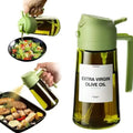Ready-to-stock Multifunctional Glass Oil Bottle with Pourable Sprayer for Kitchen Supplies Push-type Sprayer Without Oil