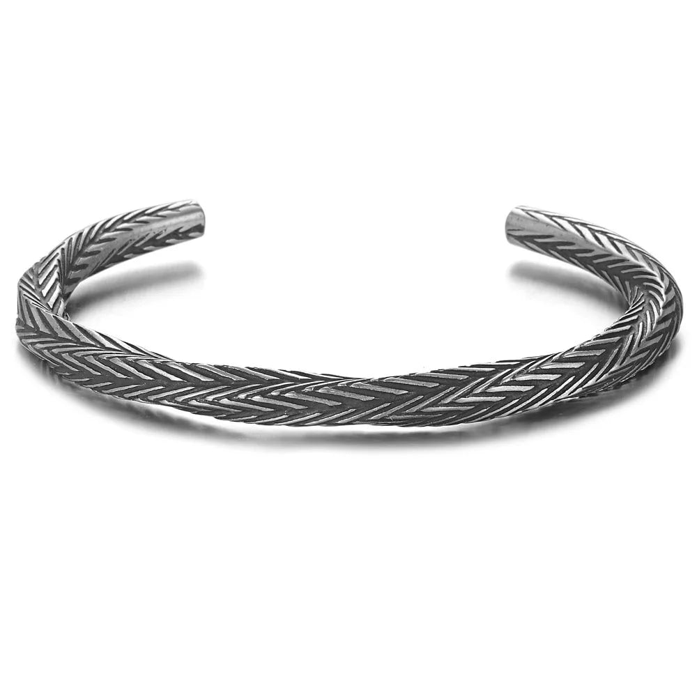 Vintage Nostalgic Viking Bracelet Silvery Colour Punk Bracelet Hip Hop Punk Gothic Opening Bracelet First Banquet Jewelry Gifts