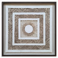 Handcrafted Eco-Friendly Wall Art Glass Shadow BoxFrame Unique Design Paper Wall Decor