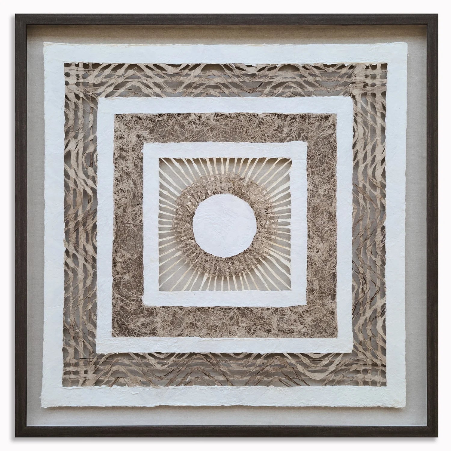 Handcrafted Eco-Friendly Wall Art Glass Shadow BoxFrame Unique Design Paper Wall Decor