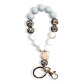 Women Girls Silicone Bracelet Wristlet Keychain Bracelet Holder Key Ring Silicone Bead Bangle Bracelet Silicone Personnalis