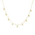 Personalized Fashion Pendant Necklaces 925 Sterling Silver Zircon Round Fine Bezel Gold Plated Chandelier Necklaces for Women