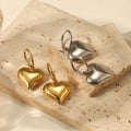 INS New Style 14K Gold Stainless Steel Hoop Earring Jewelry Fashion Personality Heart Drop Earring for Women