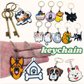 Promotional Animal Custom Rubber 2d Dog Mom Pvc Soft Plastic Character Kid Personalized Gift Animal Keychain in Bulk