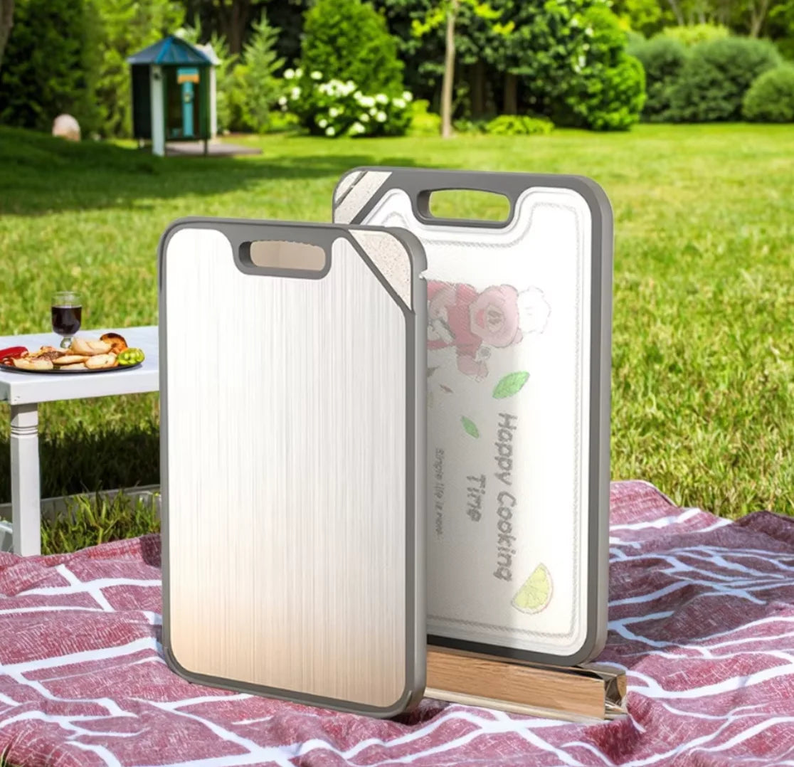 Double-Sided Household Plastic Stainless Steel Cutting Board Fruit-Thickened Plastic Food Grade Chopping Board
