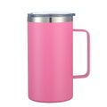 ROSY FX 24oz Stainless Steel Double Wall Wide Mouth Water Bottle Hand Grip 12-24hr Thermal Insulation Eco-Friendly for Hiking