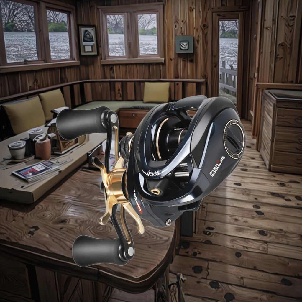 HISTAR New Style Black Mamba II Metal Rotor 8kg Drag Power High Ratio Magnetic Braking Left Hand Bait Casting Reel