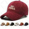 Wholesale Custom Curved Brim 6 Panel Cotton Baseball Caps Letter Embroidery Logo Corduroy Sports Hats