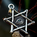 SS8-1279P 316L Stainless Steel Hexagram Pendant Eye of Horus Pendant Egyptian Style Vintage Jewelry Gift