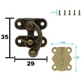 Wooden Cigar Box Metal Accessories Mini Brass Hinges and Latches with 180 Degree Opening for Home Office Kitchen Dining