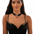 Acrylic Beads Chains Rhinestone Short Choker Necklaces for Women Fashion Layered Collar Shiny Pendant Accessories Jewelry Female