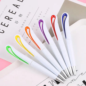 Custom Cute Macaron Pastel Color Plastic Promotional Ball Pen with 0.5mm Writing Width Blue/Black Ink Customizable Logo