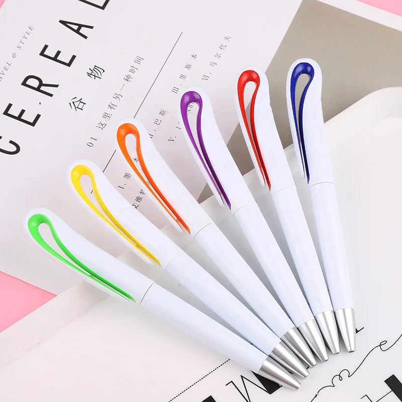 Custom Cute Macaron Pastel Color Plastic Promotional Ball Pen with 0.5mm Writing Width Blue/Black Ink Customizable Logo