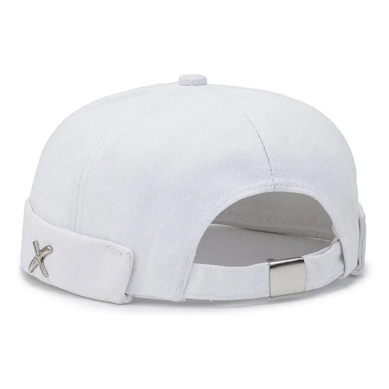 New Design British Style Casual Street Pattern Hip Pop Cap Brimless 6 Panel Baseball Cap Without Bill
