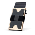 RFID Pocket Card Holder Aluminum Alloy Portefeuille Cartera Cash Strap Convenient for Business Cards Credit/Bills Made China