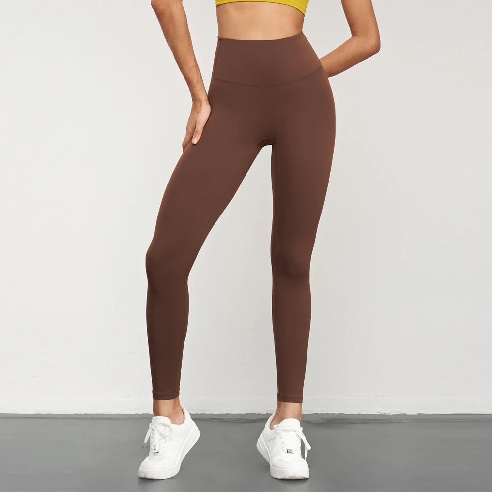 Brushed Fabric Leggings for Women Tiktok Gym Fitness High Waisted Butt Lift Breathable Sport Compression Yoga Pants