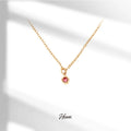 HOVANCI Birthday Gift Month Jewelry Charm Necklace Bulk 18K Gold Plated Personalized Cz Birthstone Pendant Necklace for Women