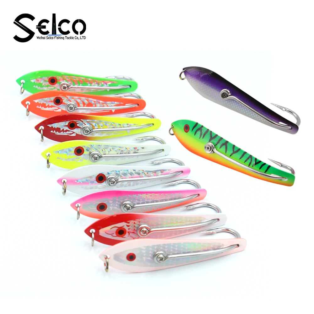 Selco Cast Champ Chrome Spoon Lures Metal 30G Various Types Fishing Spoon Lure 1068 Stainless Steel