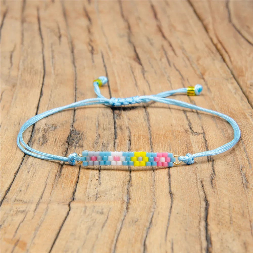 Go2boho Miyuki 2022 Loom New Fashion Delica Woven Beads Colorful Flowers Charms for Girls Cute Heart DIY Jewelry Bracelet Making