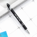 Custom Logo Aluminum Stylus Pen - Retractable Touchscreen Ballpoint Pen for Promotional Gifts