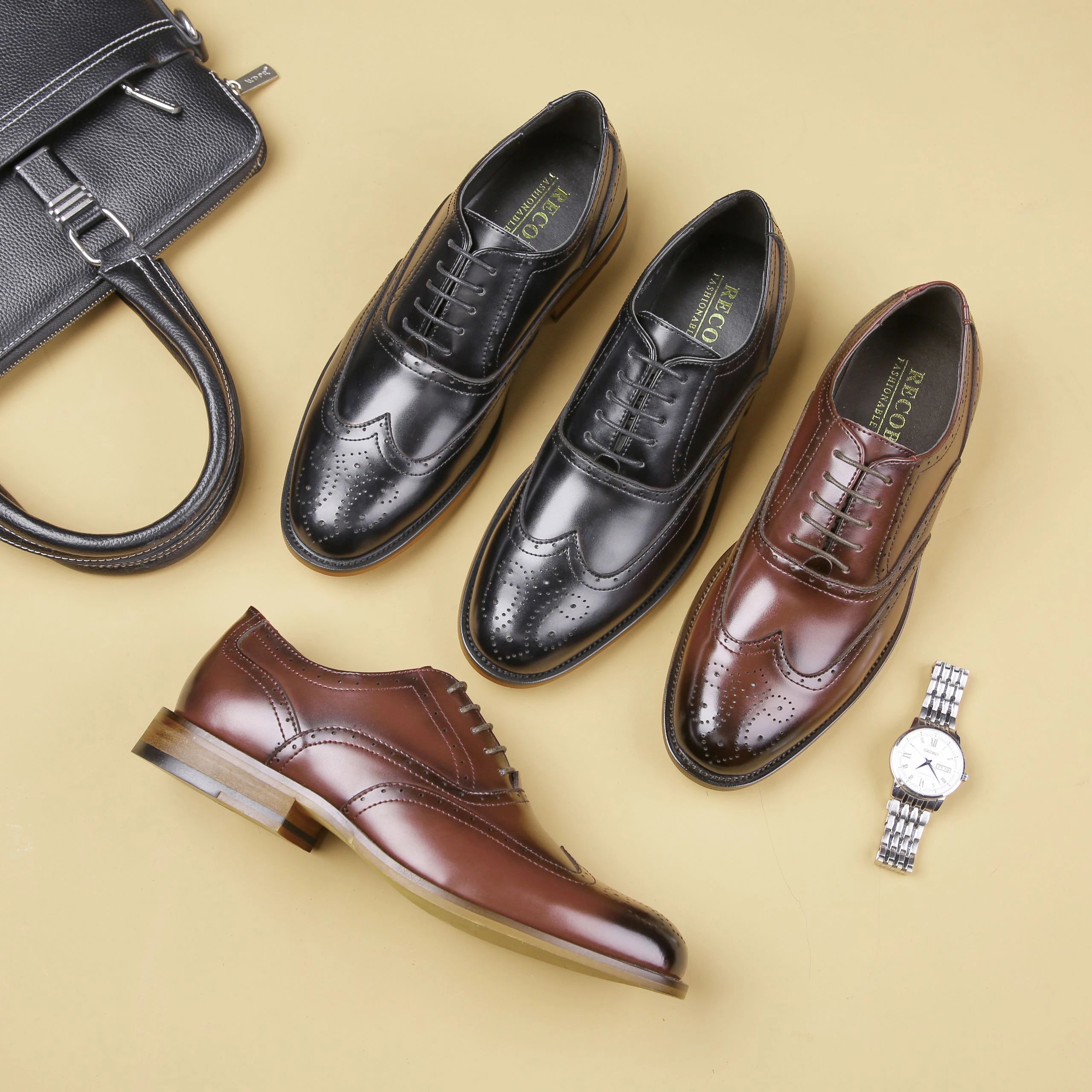 Wholesale Italian Men's Office Oxford Shoes 2022 Microfiber Leather Dress Shoes Customized Logo Dropshipping for Autumn Season