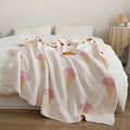 2023 Winter New Design Soft Ice Cream Microfiber Polyester Throw Blanket for Sofa Bed