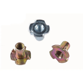 Factory Supplier Metal Carbon Steel Zinc Plated Four Claw Tee Nut DIN1624 for Furniture