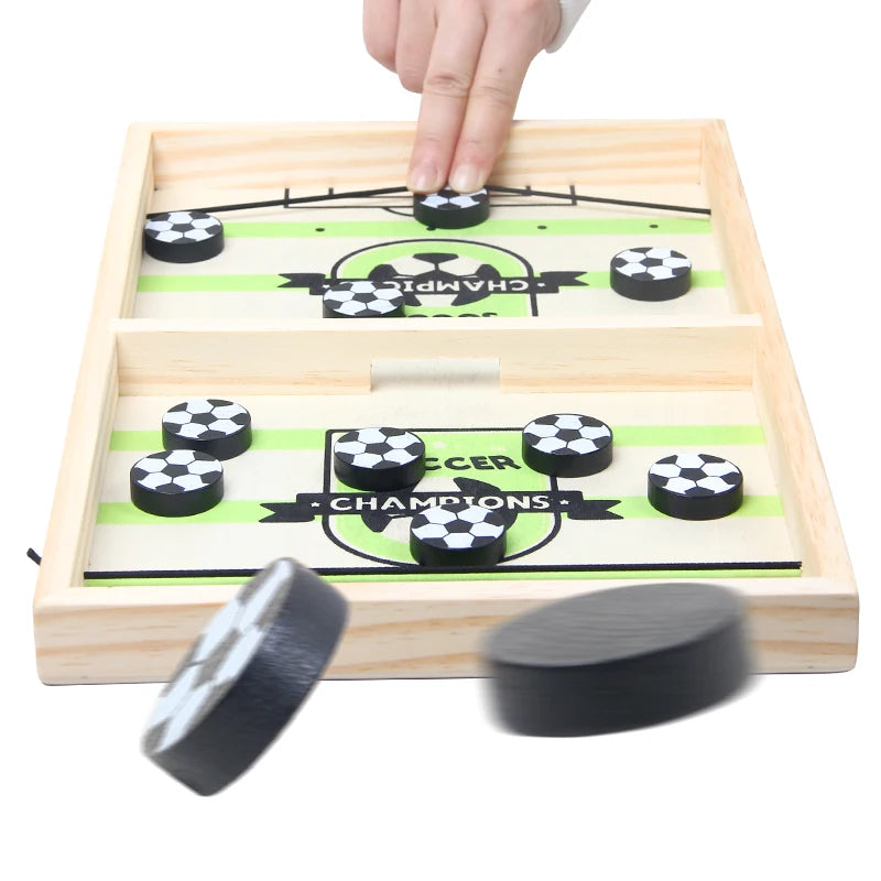 Hot Sale Fun Football Winner Games Table Fast Hockey Fast Sling Puck Game Catapult Chess Wooden Toy Board Game Toys for Children