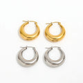 Joolim Pvd 18K Gold Plated Hollow Circle Hoop Earing  for Women Stainless Steel Fashion Jewelry Fashion Earrings Trend