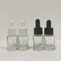 Customize Color Cosmetic Glass Bottles 5ml 10ml 20ml 30ml Flat Shoulders Dropper Cap for Serum and Skin Essential Oil