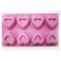 8 /10 Cavity love Heart Shape Silicone Soap Molds